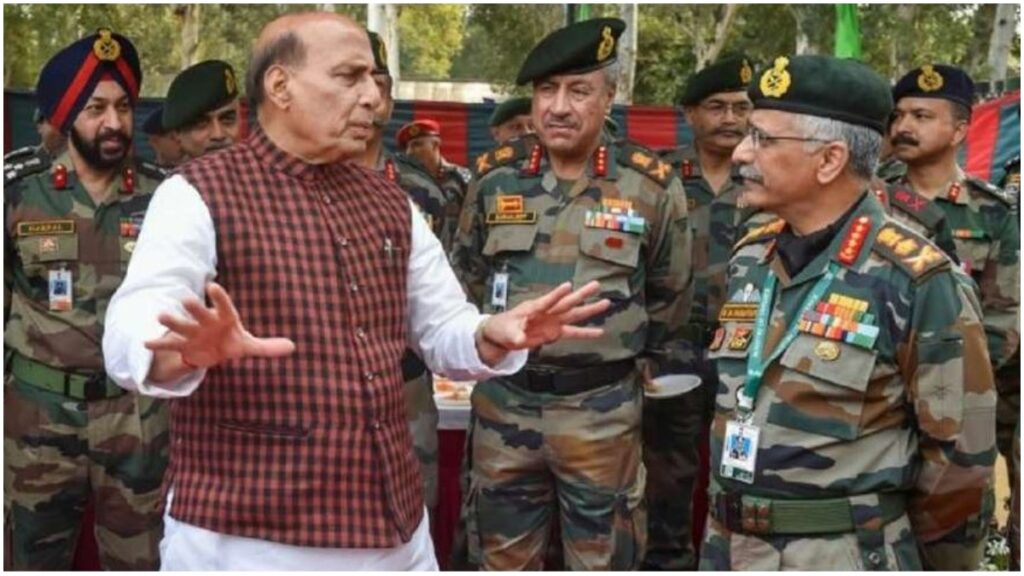 Rajnath Singh with Army Chief