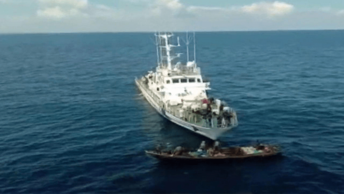Indian Coast Guard on Saturday apprehended a suspicious boat