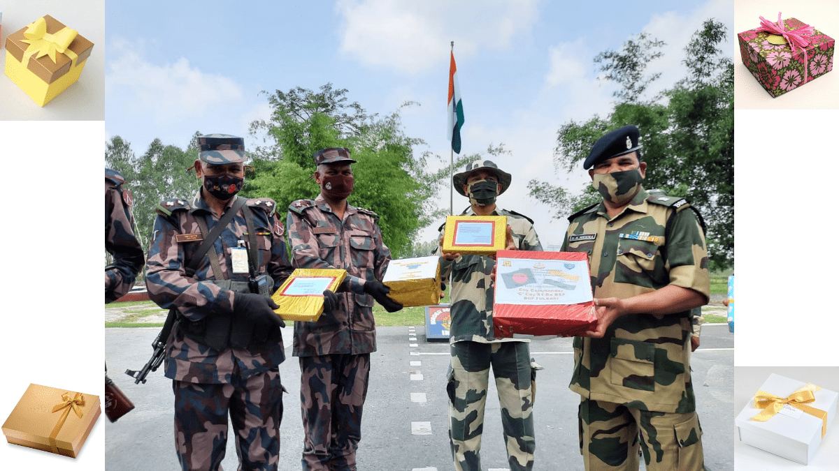BSF-BGB jawans exchange sweets at Border on Eid ul-Fitr