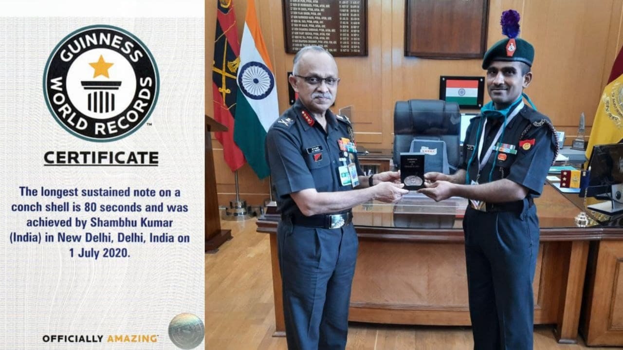 Lance Havildar Shambhu Kumar created Guinness World Record