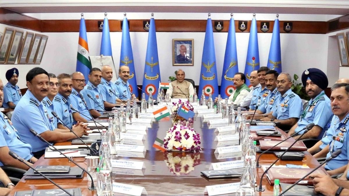 Raksha Mantri Addresses Air Force Commanders' Conference